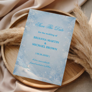 Magical Snowflake Winter Wonderland Serenity Save The Date