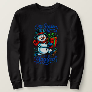 Magical Snowman Christmas cozy Men's Holiday Sweatshirt