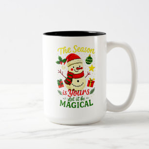 Magical Snowman Christmas Mug Cozy Holiday winter