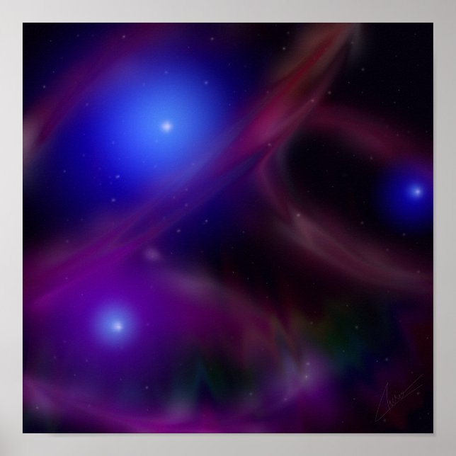 Magical Space Stars Digital Painting  Poster (Front)