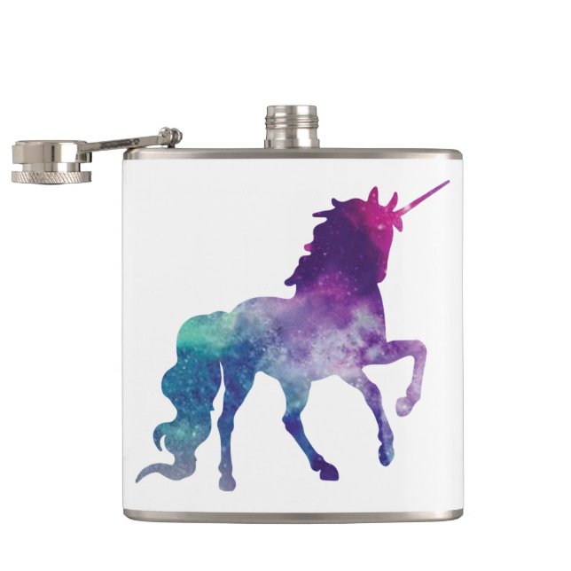 Magical Sparkly Prancing unicorn Hip Flask (Opened)