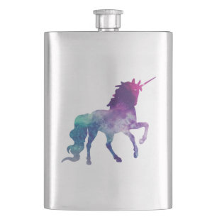 Magical Sparkly Prancing unicorn Hip Flask