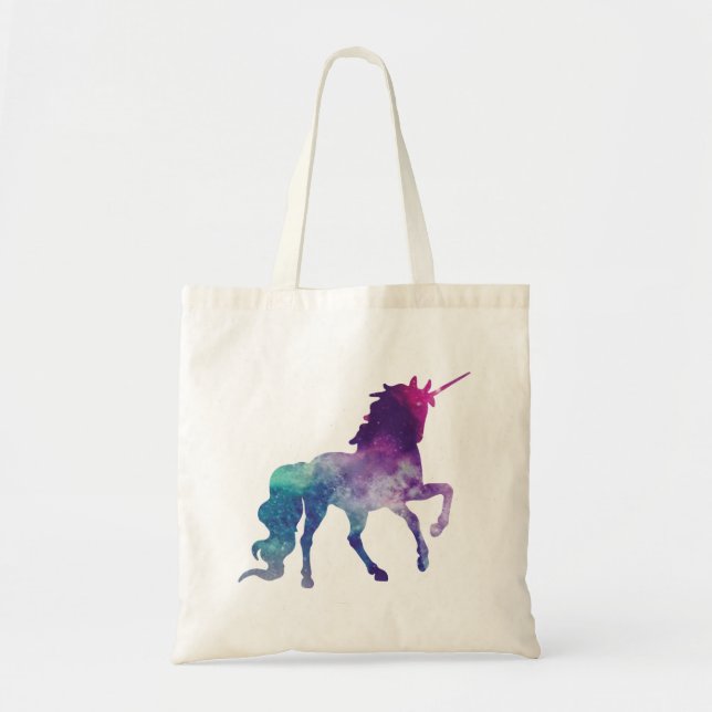 Magical Sparkly Prancing unicorn Tote Bag (Front)