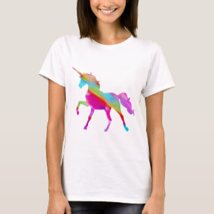 Magical sparkly rainbow prancing unicorn T-Shirt