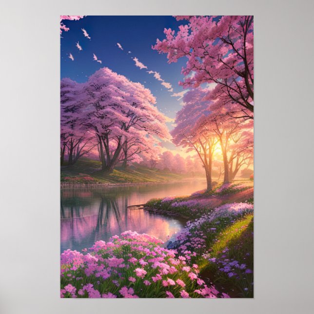 Magical Spring Scenery Poster (Front)