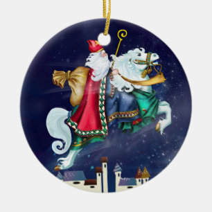 Magical St. Nicholas - Santa - SRF -- Crice Orname Ceramic Ornament