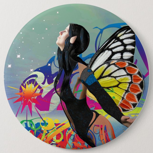 Magical Star 6 Cm Round Badge (Front)