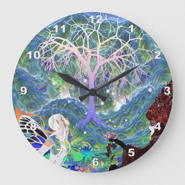 Magical Star Tree Wall Clock (Front)