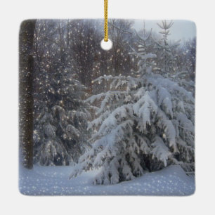 Magical Starry Christmas Ceramic Tree Decoration