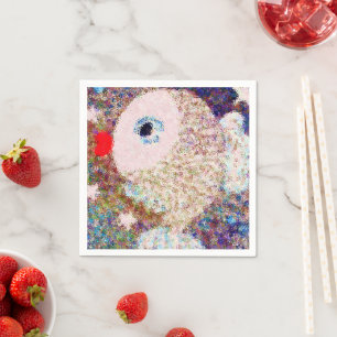 Magical Starry Fish Kids Birthday Napkin