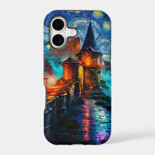 Magical Starry Night Castle Fantasy Art