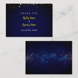 Magical Starry Night Wedding Thank You Card