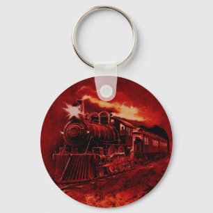 Magical Steam Engine Victorian Train Key Ring