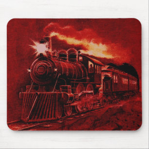 Magical Steam Engine Victorian Train Mouse Pad
