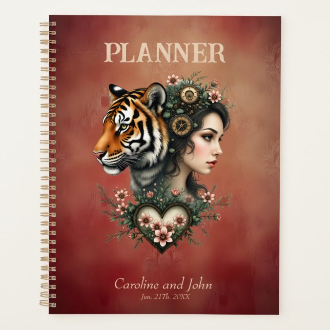 Magical steampunk floral world planner (Front)