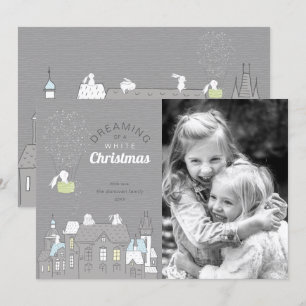 Magical Storybook White Christmas Photo Holiday Card