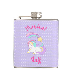 Magical Stuff. Sleeping Unicorn & Shooting Star Hip Flask