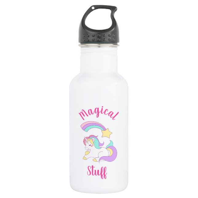 Magical Stuff with Unicorn & Shooting Star 532 Ml Water Bottle (Front)