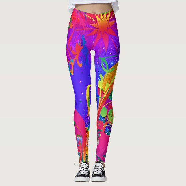 Magical Summer Garden Leggings (Front)