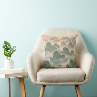 Magical Sunrise in Raja Ampat Vintage Style Cushion