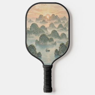 Magical Sunrise in Raja Ampat Vintage Style Pickleball Paddle