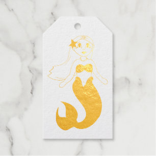 Magical Swimming Mermaid Girl Beach Ocean Gift Tags