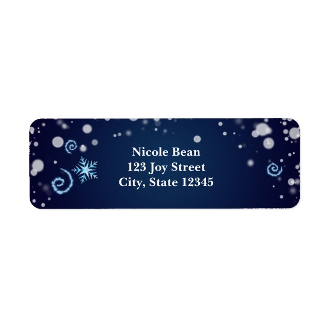 Magical Swirl Winter Wonderland Address Labels (Front)