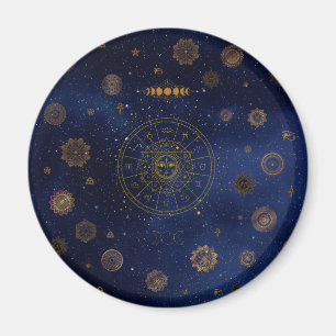 Magical Symbols of Protection Mandala Pagan Witch Magnet