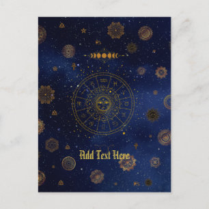 Magical Symbols of Protection Mandala Pagan Witch Postcard