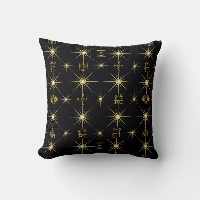 Magical Symbols Pattern Cushion (Front)
