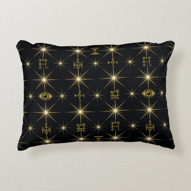 Magical Symbols Pattern Decorative Cushion (Front)