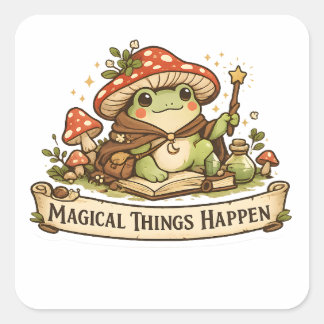 Magical Things Happen Cute Frog Sticker | Cottagec