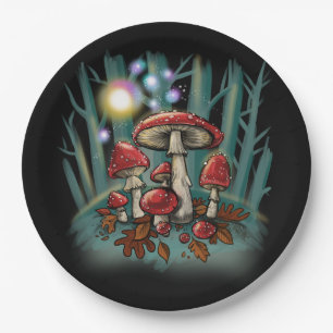 Magical Toadstools Paper Plate