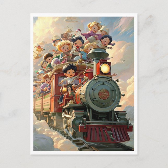 Magical Toy Train. Postcard (Front)