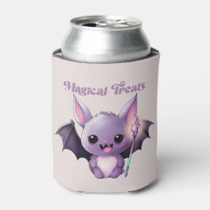 Magical Treats – Cute Purple Bat Halloween Can Cooler