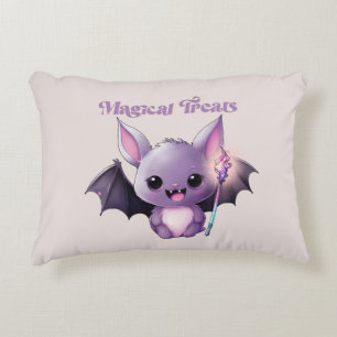 Magical Treats – Cute Purple Bat Halloween Decorative Cushion