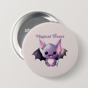 Magical Treats with Cute Bats 7.5 Cm Round Badge