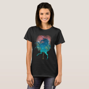 Magical tree and unicorn womens t-shirt