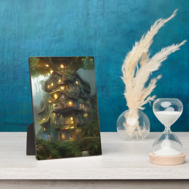 Magical Treehouse Colony Tabletop Plaque (Side)