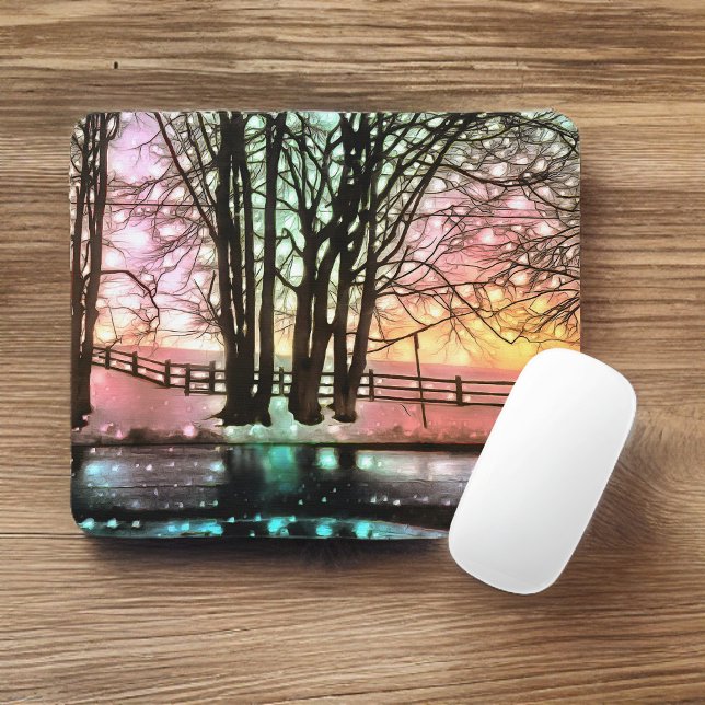 Magical Trees on a Snowy Delaware Hillside Mouse Pad (Creator Uploaded)