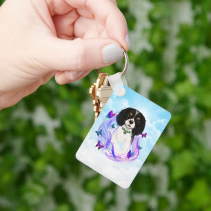 Magical Tri Colour Cavalier King Charles Spaniel  Key Ring