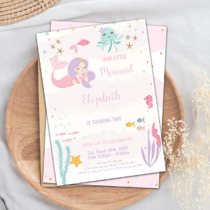 Magical Under the Sea Party Invitations for Girls
