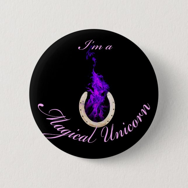 Magical Unicorn 01 6 Cm Round Badge (Front)