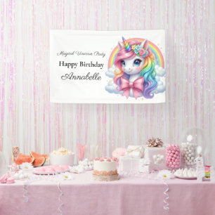 Magical Unicorn 1st Birthday Banner   Party Sign