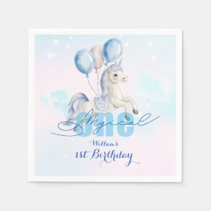 Magical Unicorn 1st Birthday Napkin