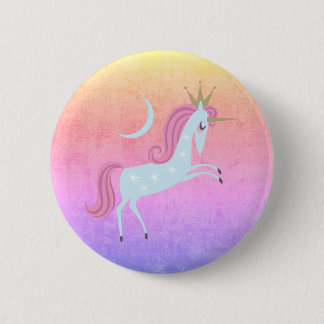magical unicorn 6 cm round badge