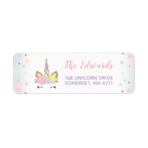 Magical Unicorn Address Labels Unicorn Party