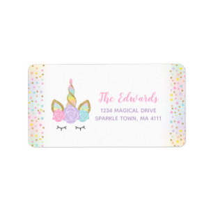 Magical Unicorn Address Labels Unicorn Party