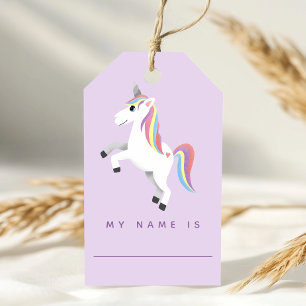 Magical Unicorn Adoption Stuffie Birthday Favour Gift Tags