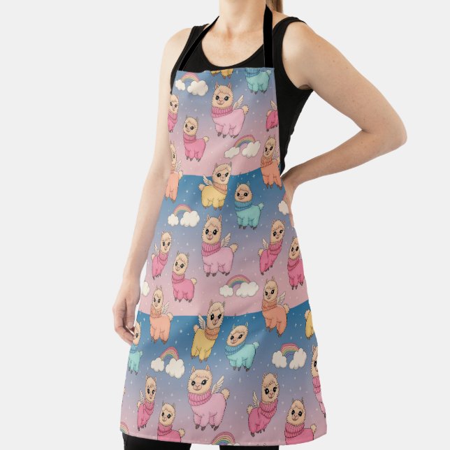 Magical Unicorn and Stars Pattern Design Apron (Insitu)
